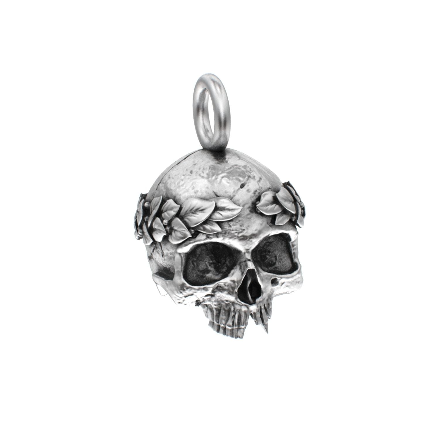 The Fallen Empire - 925 Silver Crowned Skull Pendant - BeckonJewel