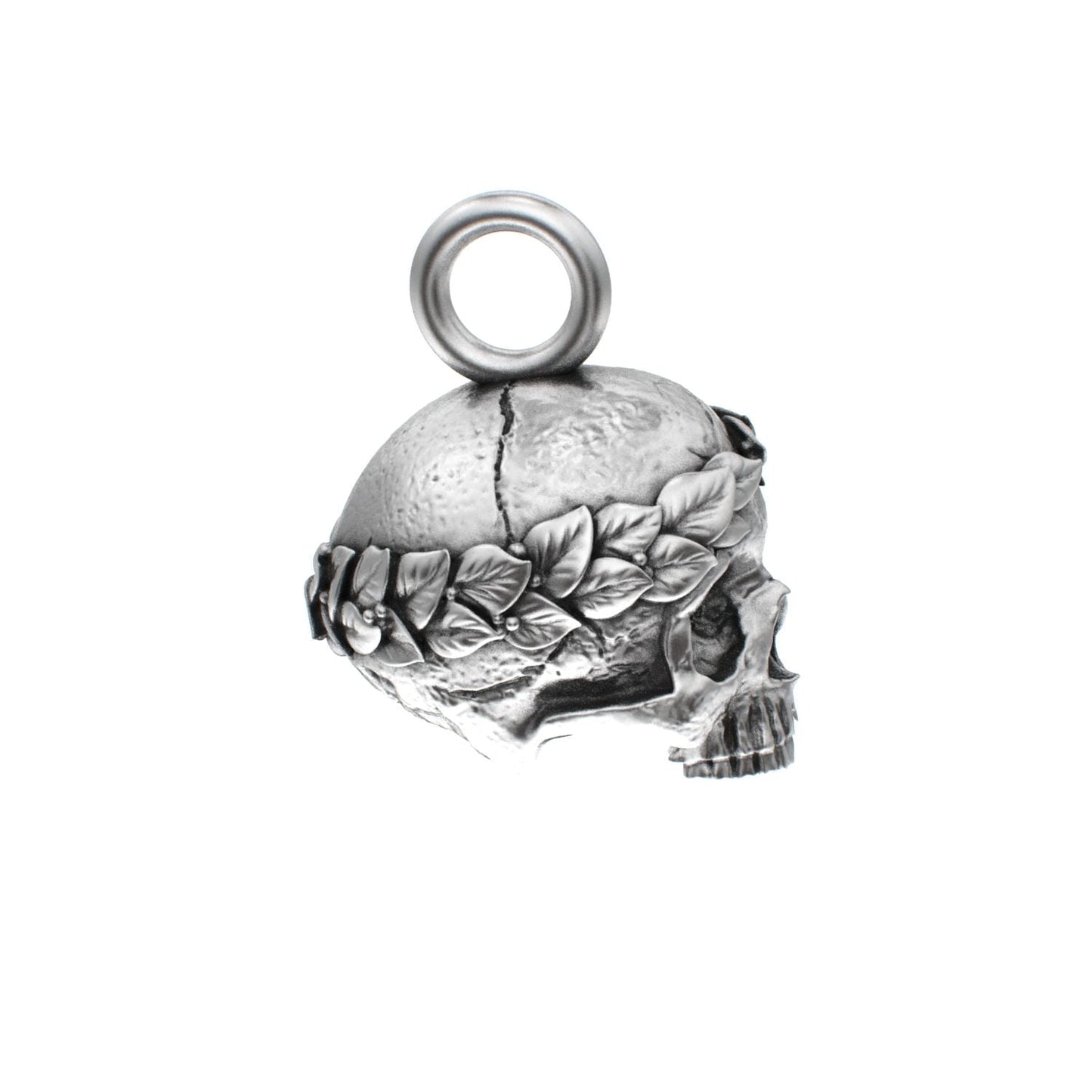 The Fallen Empire - 925 Silver Crowned Skull Pendant - BeckonJewel