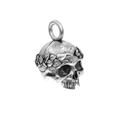 The Fallen Empire - 925 Silver Crowned Skull Pendant - BeckonJewel