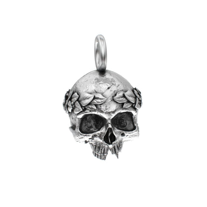 The Fallen Empire - 925 Silver Crowned Skull Pendant - BeckonJewel