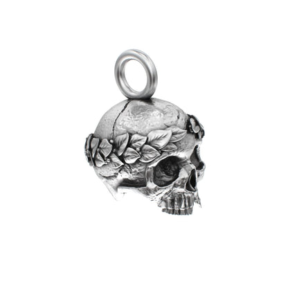 The Fallen Empire - 925 Silver Crowned Skull Pendant - BeckonJewel