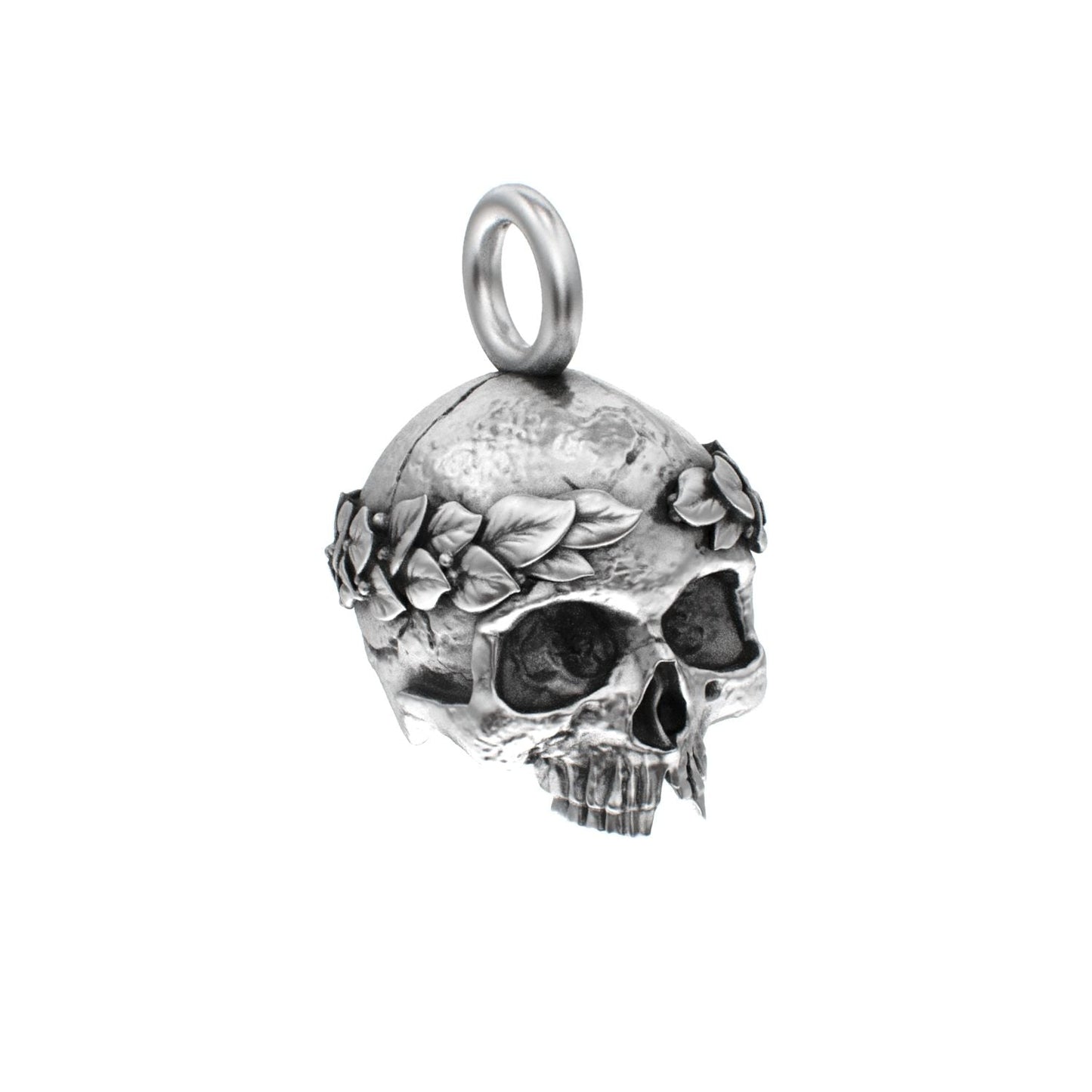 The Fallen Empire - 925 Silver Crowned Skull Pendant - BeckonJewel