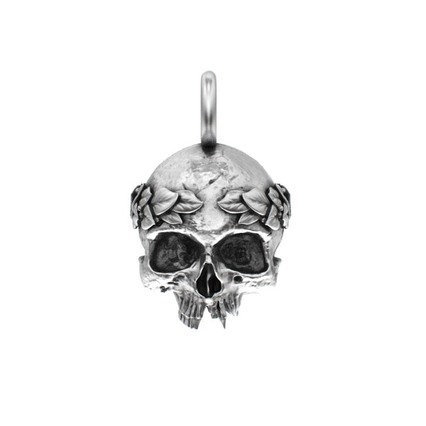 The Fallen Empire - 925 Silver Crowned Skull Pendant - BeckonJewel