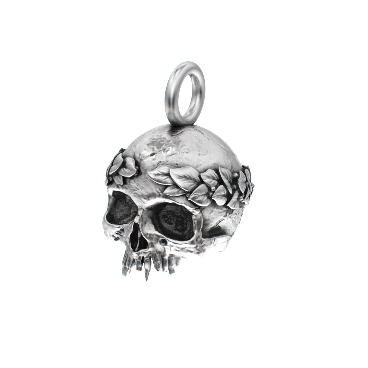 The Fallen Empire - 925 Silver Crowned Skull Pendant - BeckonJewel