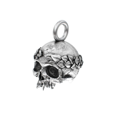 The Fallen Empire - 925 Silver Crowned Skull Pendant - BeckonJewel