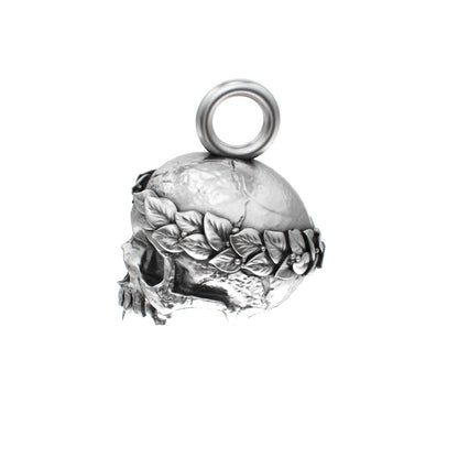 The Fallen Empire - 925 Silver Crowned Skull Pendant - BeckonJewel