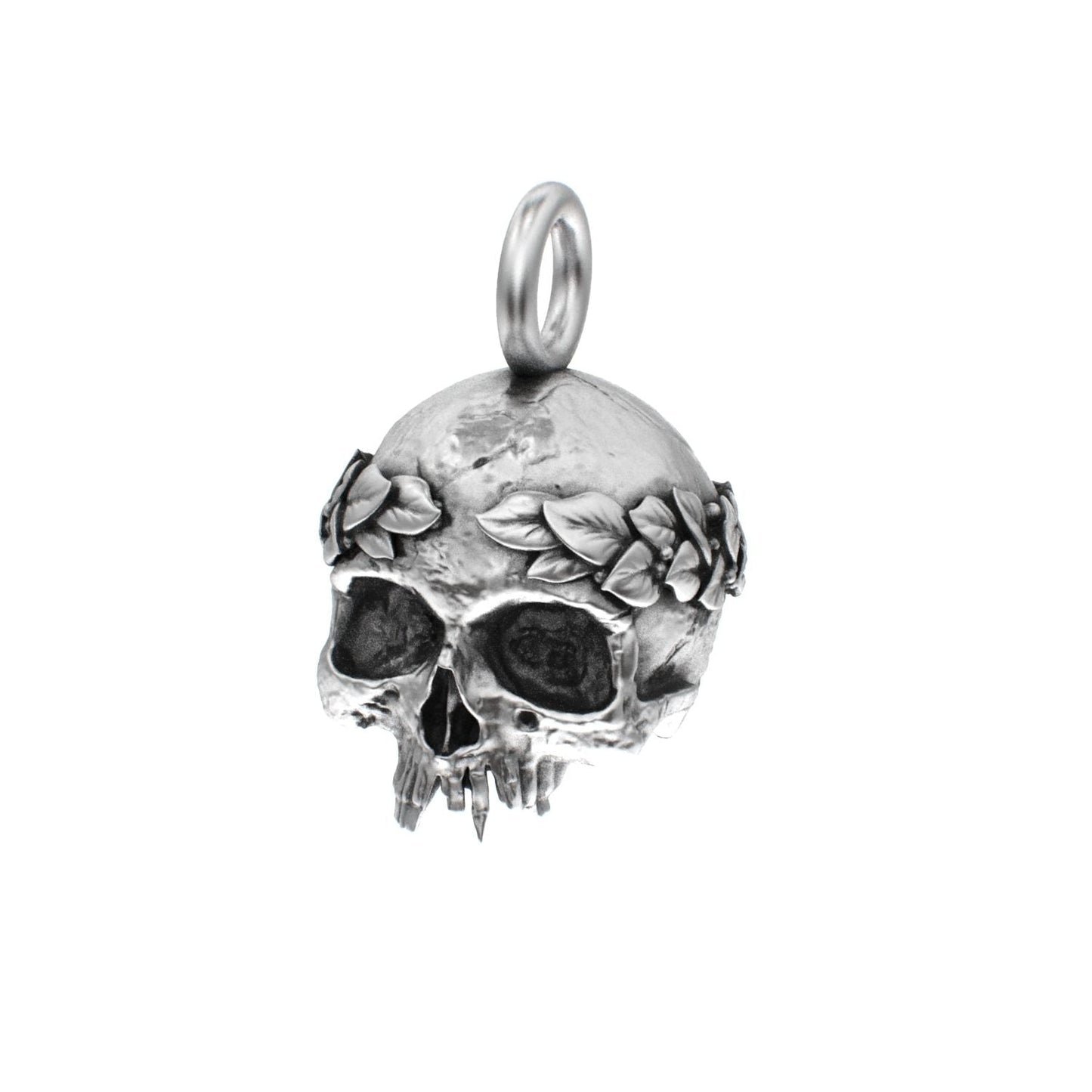 The Fallen Empire - 925 Silver Crowned Skull Pendant - BeckonJewel