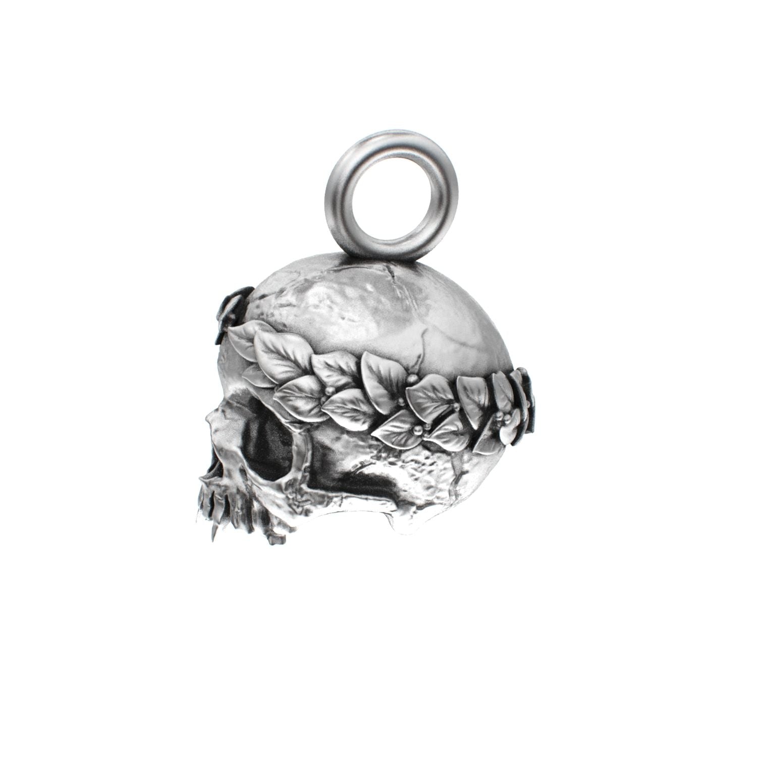 The Fallen Empire - 925 Silver Crowned Skull Pendant - BeckonJewel