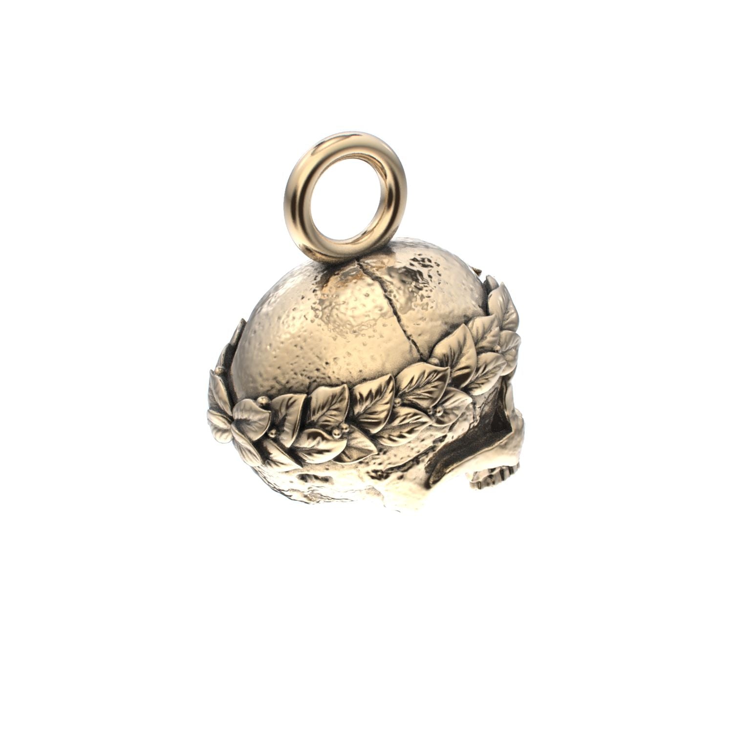 The Fallen Empire - 9ct Gold Crowned Skull Pendant - BeckonJewel