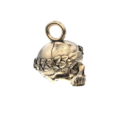 The Fallen Empire - 9ct Gold Crowned Skull Pendant