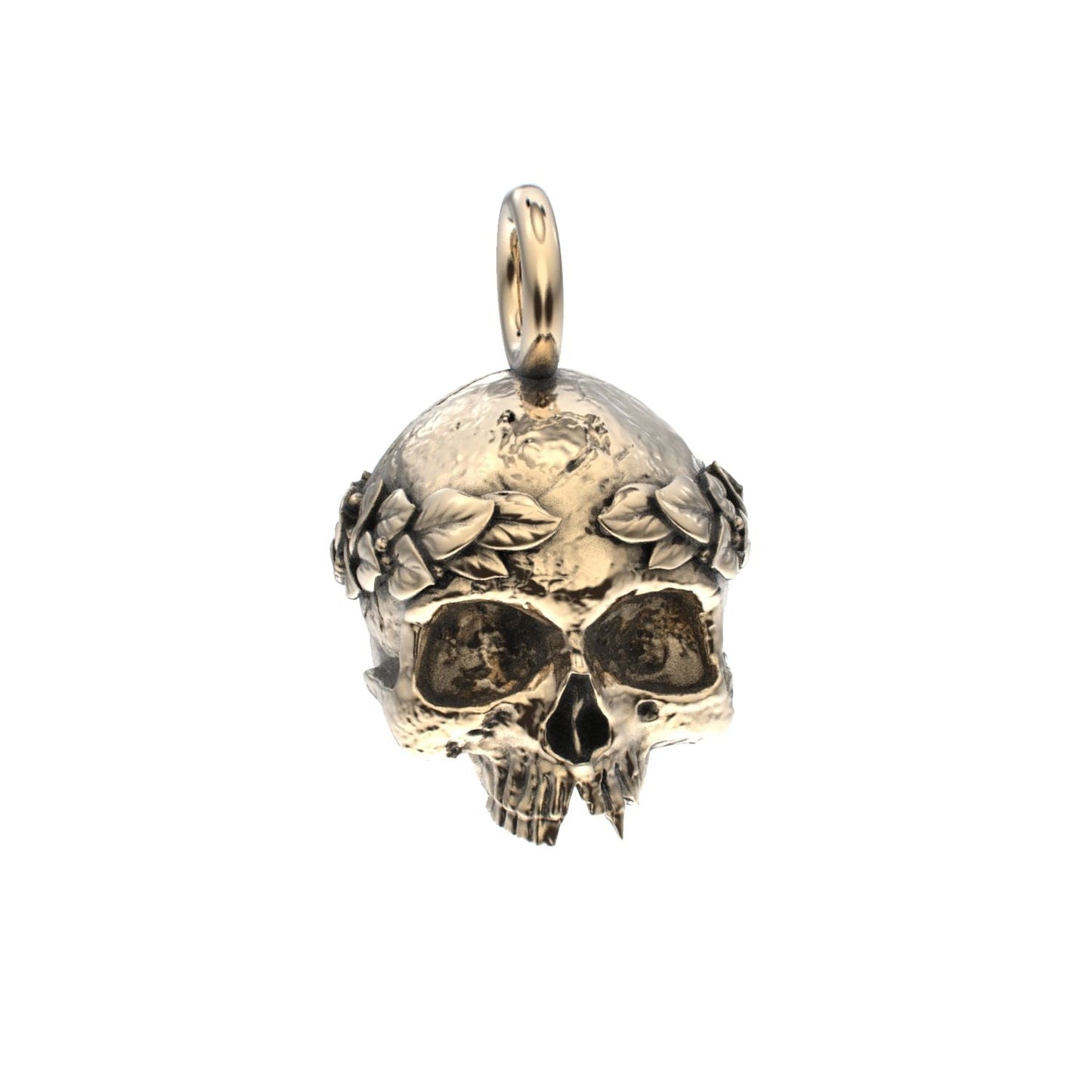 The Fallen Empire - 9ct Gold Crowned Skull Pendant