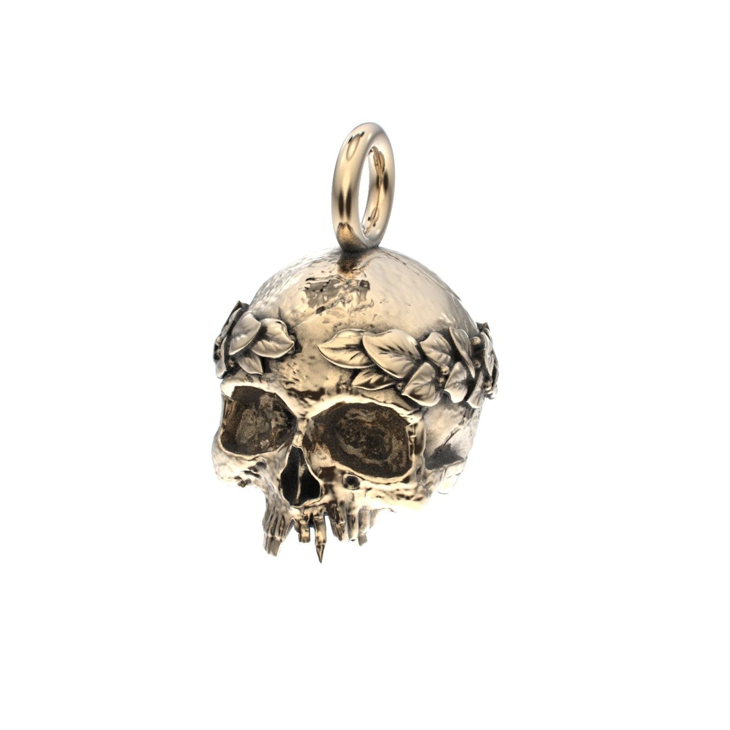 The Fallen Empire - 9ct Gold Crowned Skull Pendant - BeckonJewel