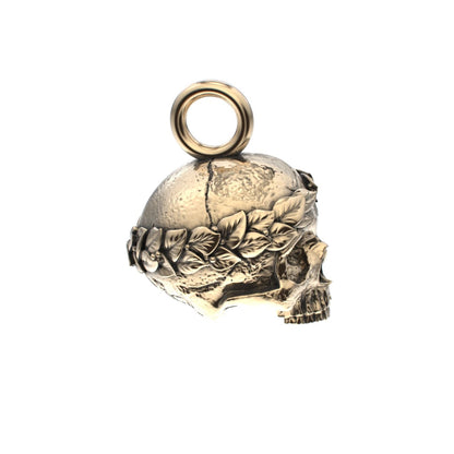 The Fallen Empire - 9ct Gold Crowned Skull Pendant