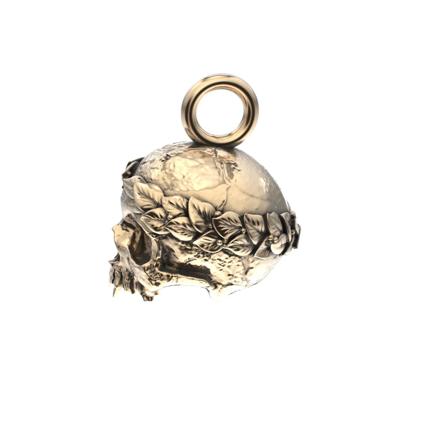 The Fallen Empire - 9ct Gold Crowned Skull Pendant - BeckonJewel