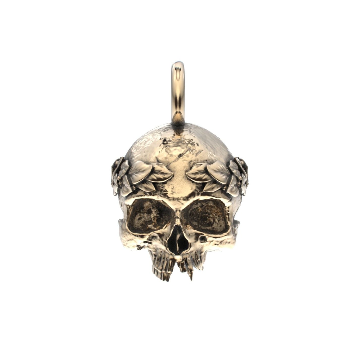 The Fallen Empire - 9ct Gold Crowned Skull Pendant - BeckonJewel