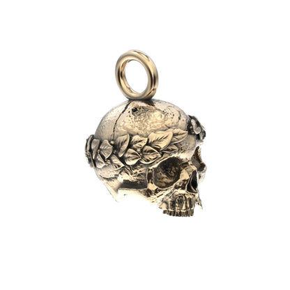 The Fallen Empire - 9ct Gold Crowned Skull Pendant