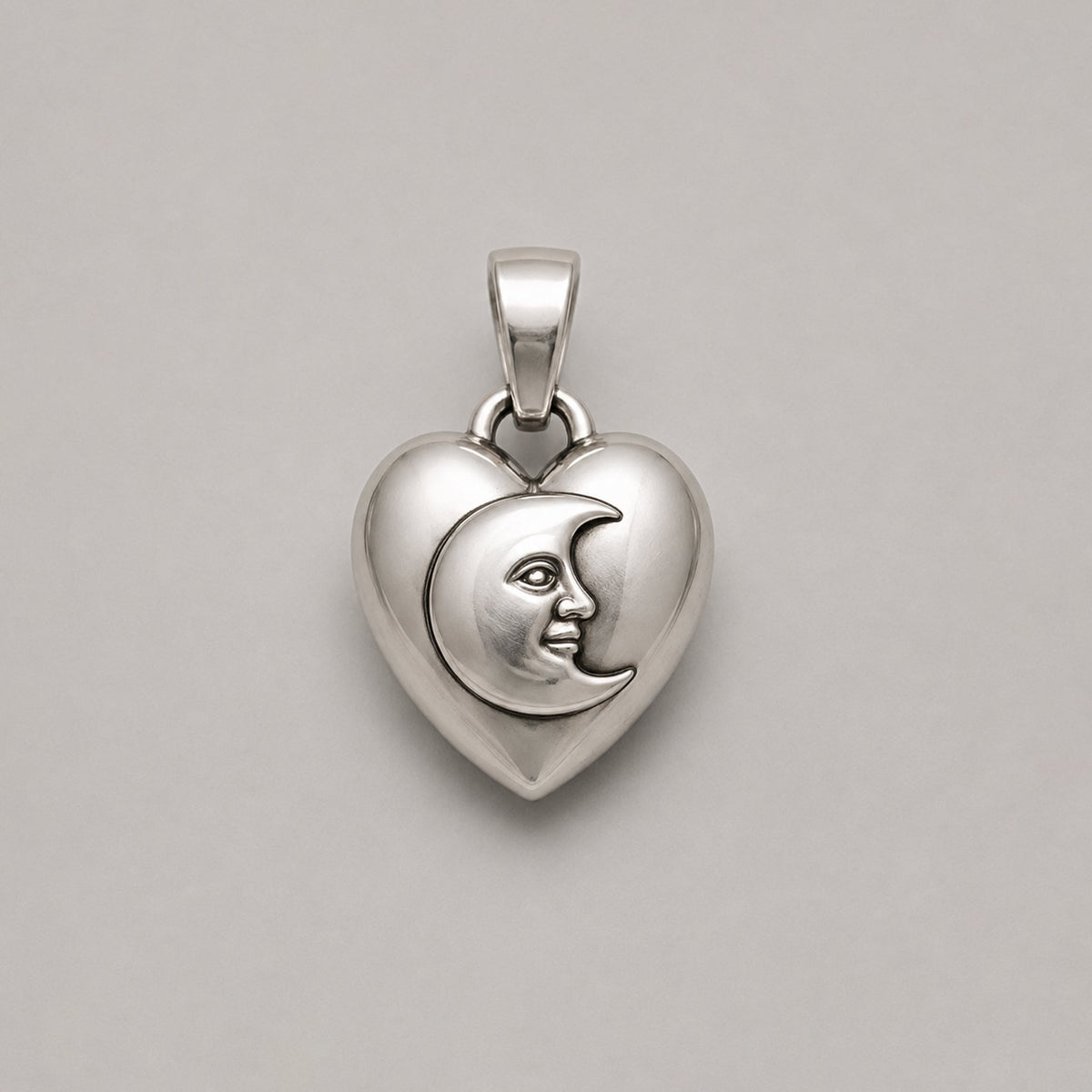 THE MOONSTRUCK HEART PENDANT – STERLING SILVER - BeckonJewel