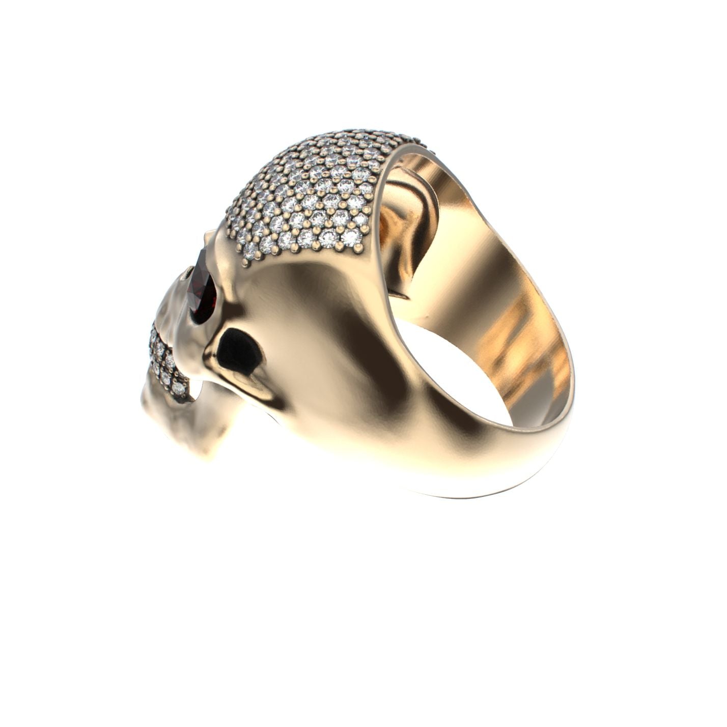 The PodFather Ring - Limited Edition Gold Skull & Pavé - BeckonJewel