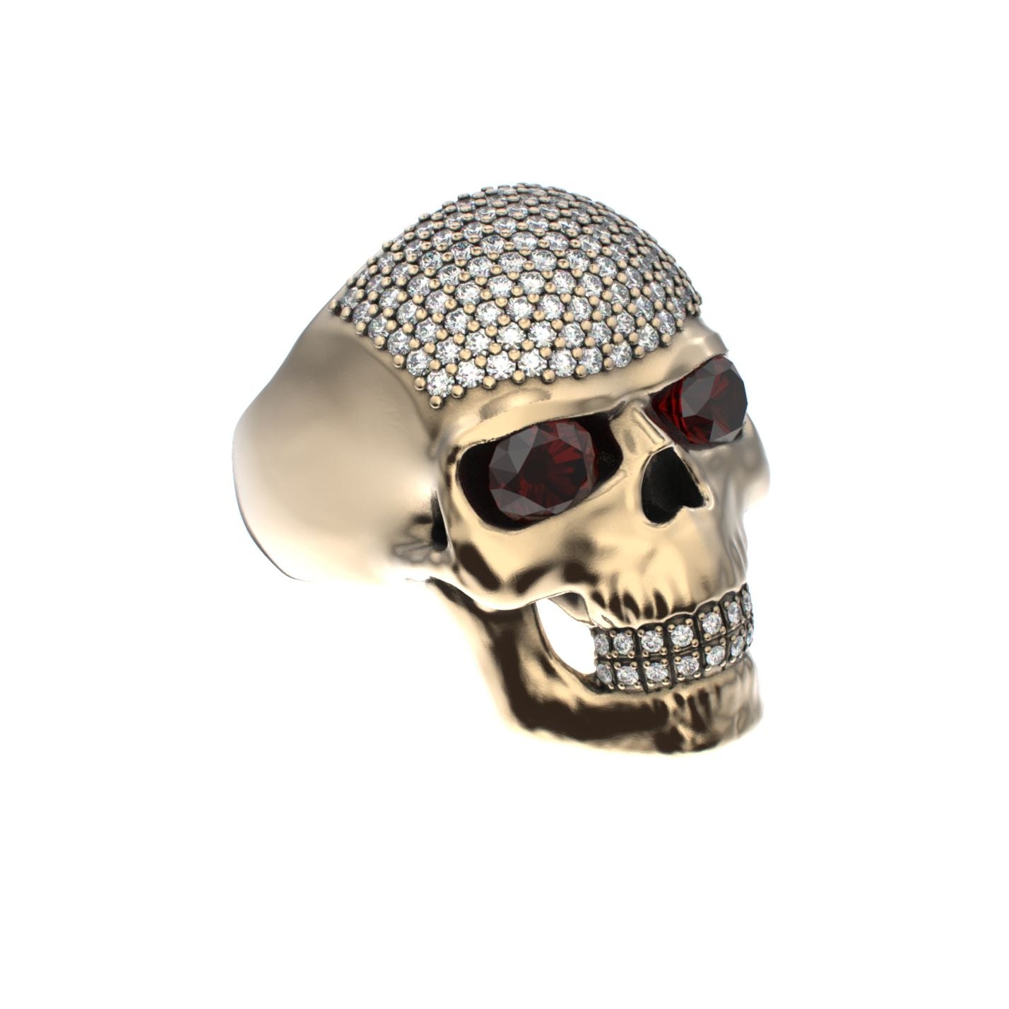 The PodFather Ring - Limited Edition Gold Skull & Pavé - BeckonJewel