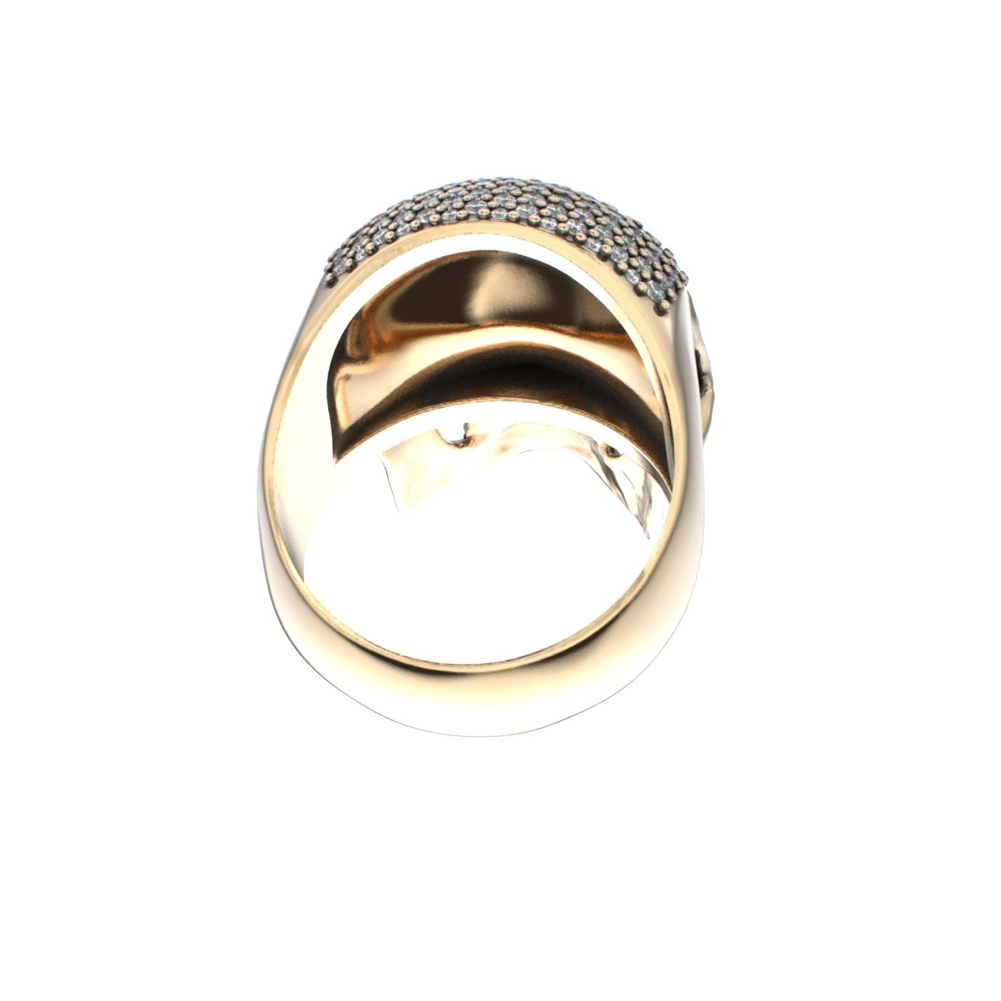 The PodFather Ring - Limited Edition Gold Skull & Pavé - BeckonJewel