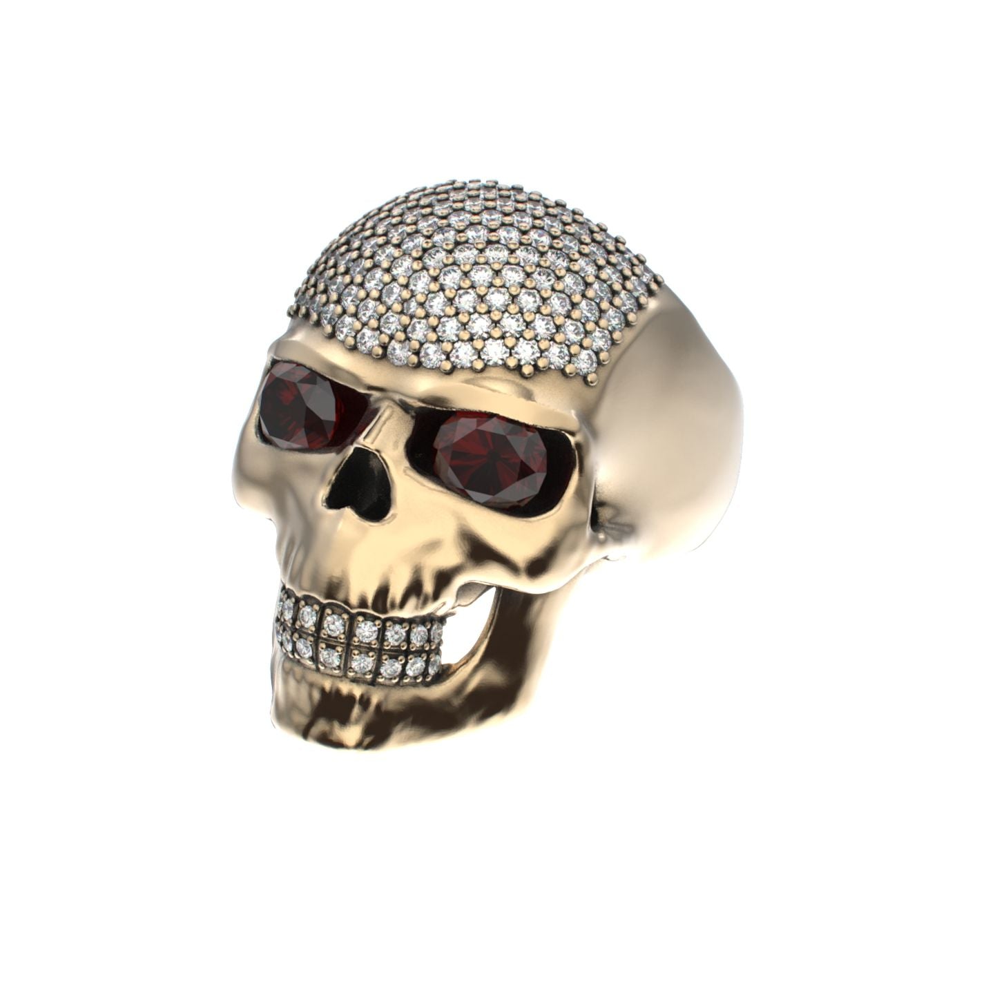 The PodFather Ring - Limited Edition Gold Skull & Pavé - BeckonJewel