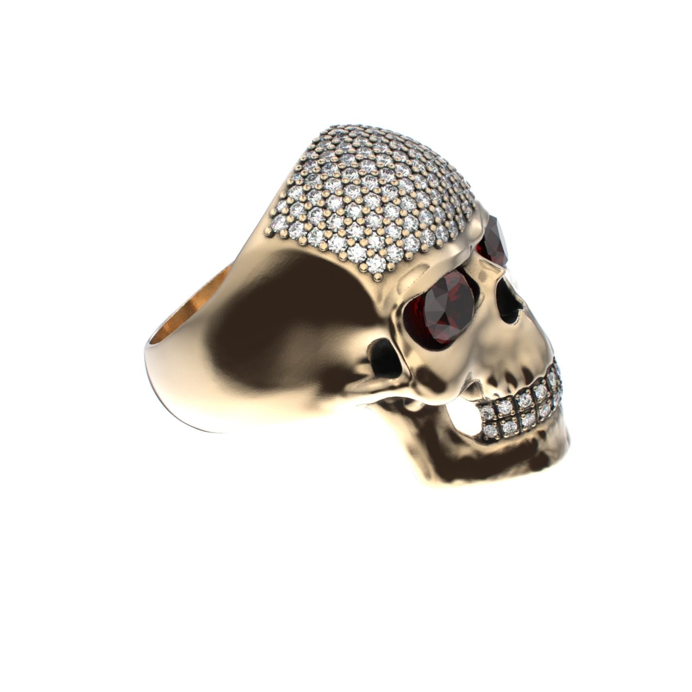 The PodFather Ring - Limited Edition Gold Skull & Pavé - BeckonJewel