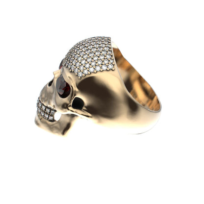 The PodFather Ring - Limited Edition Gold Skull & Pavé - BeckonJewel