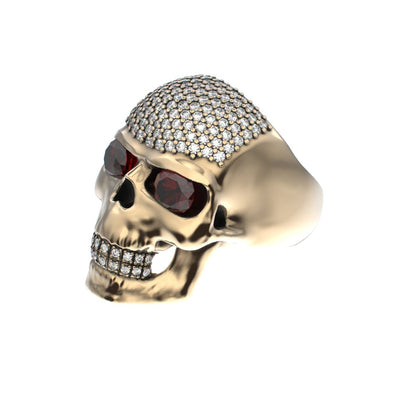 The PodFather Ring - Limited Edition Gold Skull & Pavé - BeckonJewel