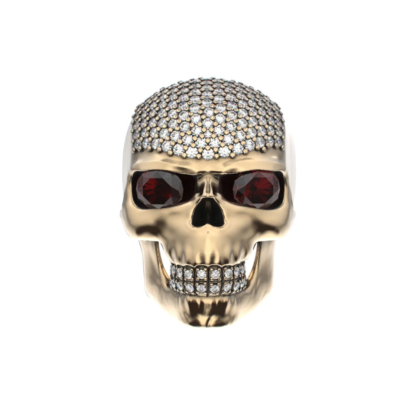 The PodFather Ring - Limited Edition Gold Skull & Pavé - BeckonJewel