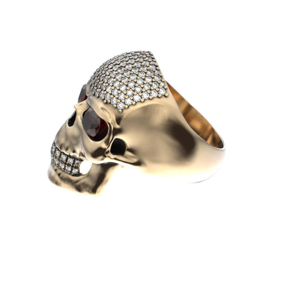 The PodFather Ring - Limited Edition Gold Skull & Pavé - BeckonJewel