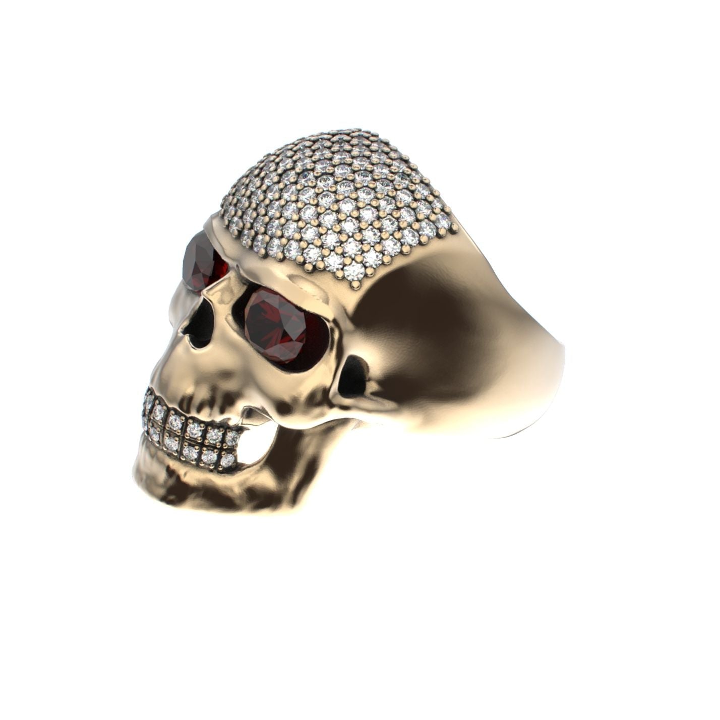 The PodFather Ring - Limited Edition Gold Skull & Pavé - BeckonJewel