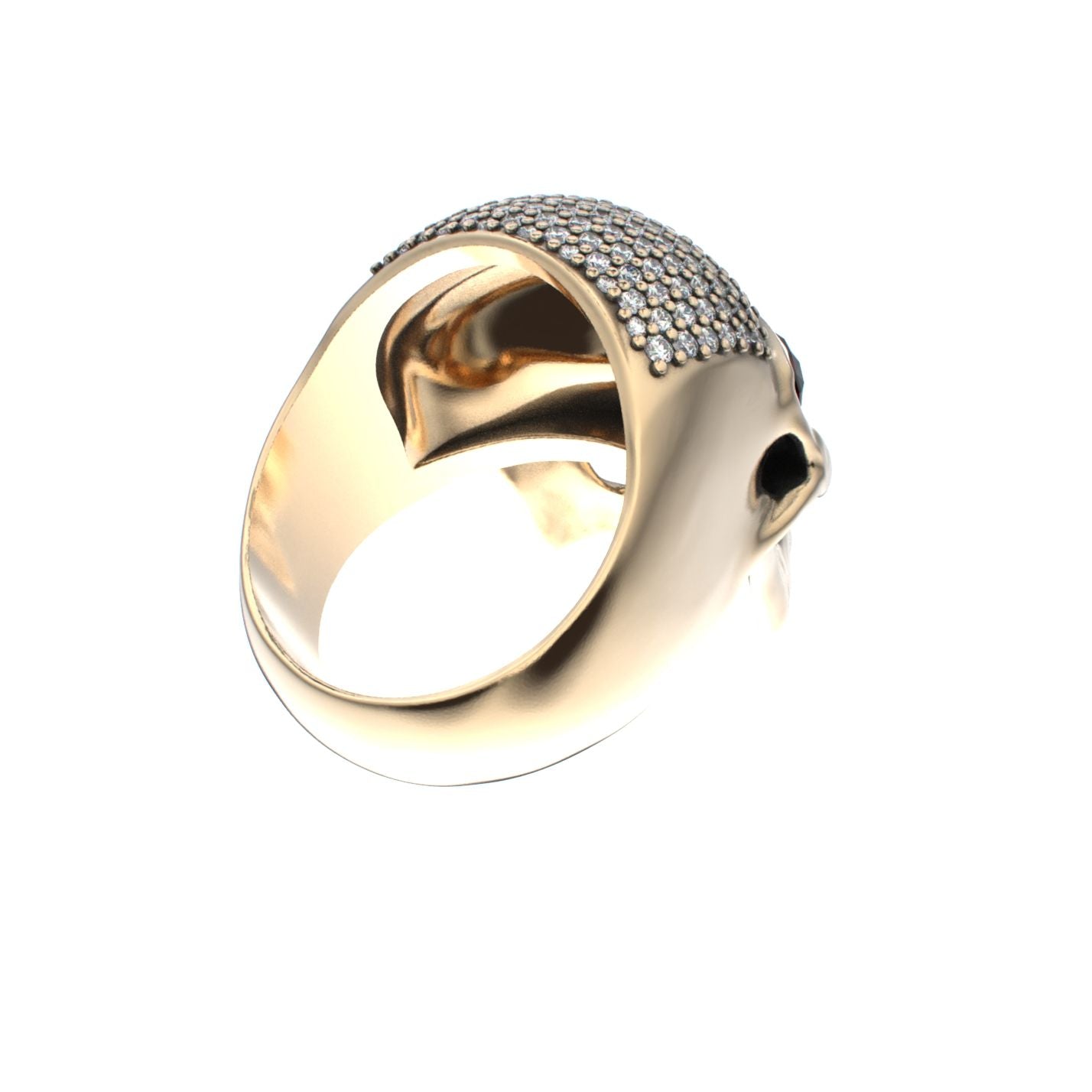 The PodFather Ring - Limited Edition Gold Skull & Pavé - BeckonJewel