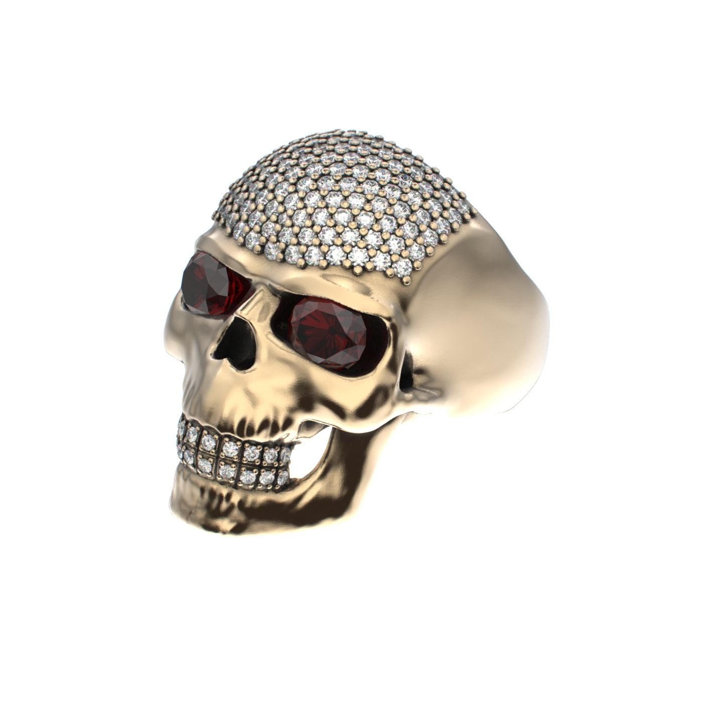 The PodFather Ring - Limited Edition Gold Skull & Pavé - BeckonJewel