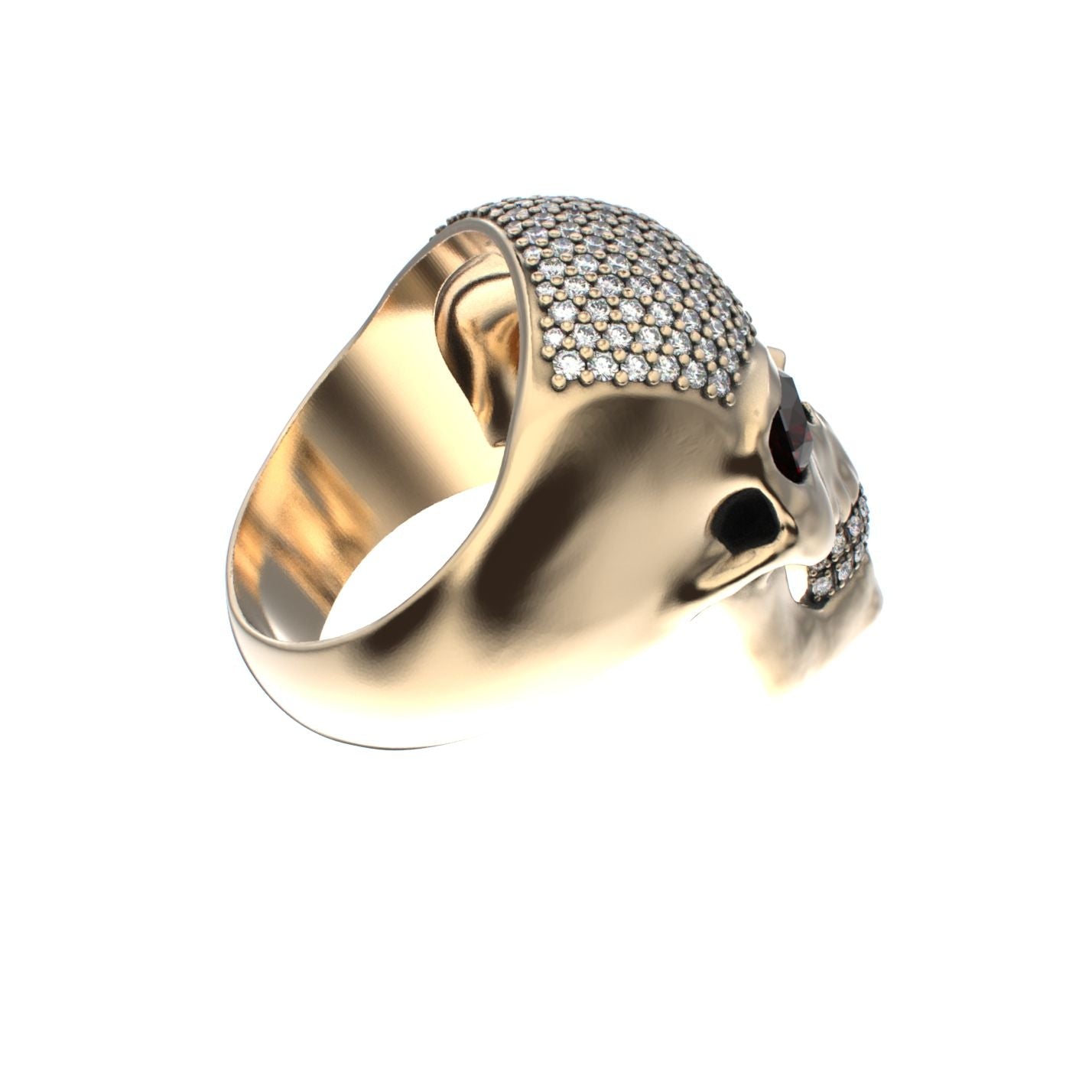 The PodFather Ring - Limited Edition Gold Skull & Pavé - BeckonJewel