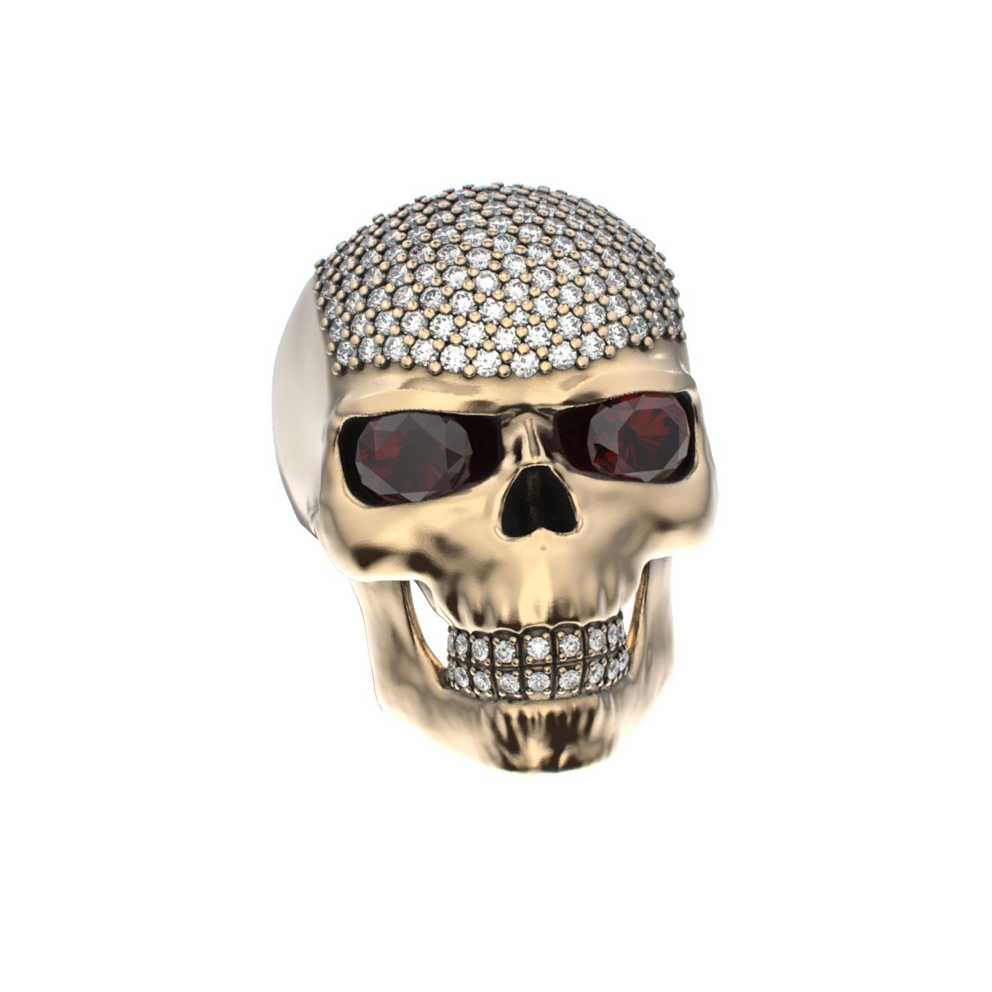 The PodFather Ring - Limited Edition Gold Skull & Pavé - BeckonJewel