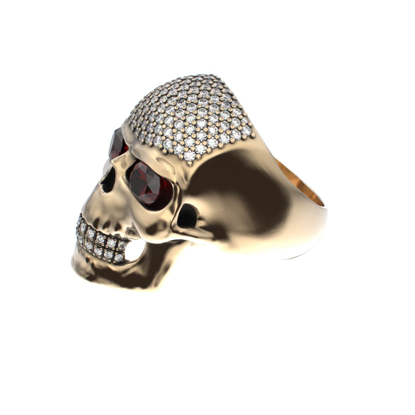 The PodFather Ring - Limited Edition Gold Skull & Pavé - BeckonJewel