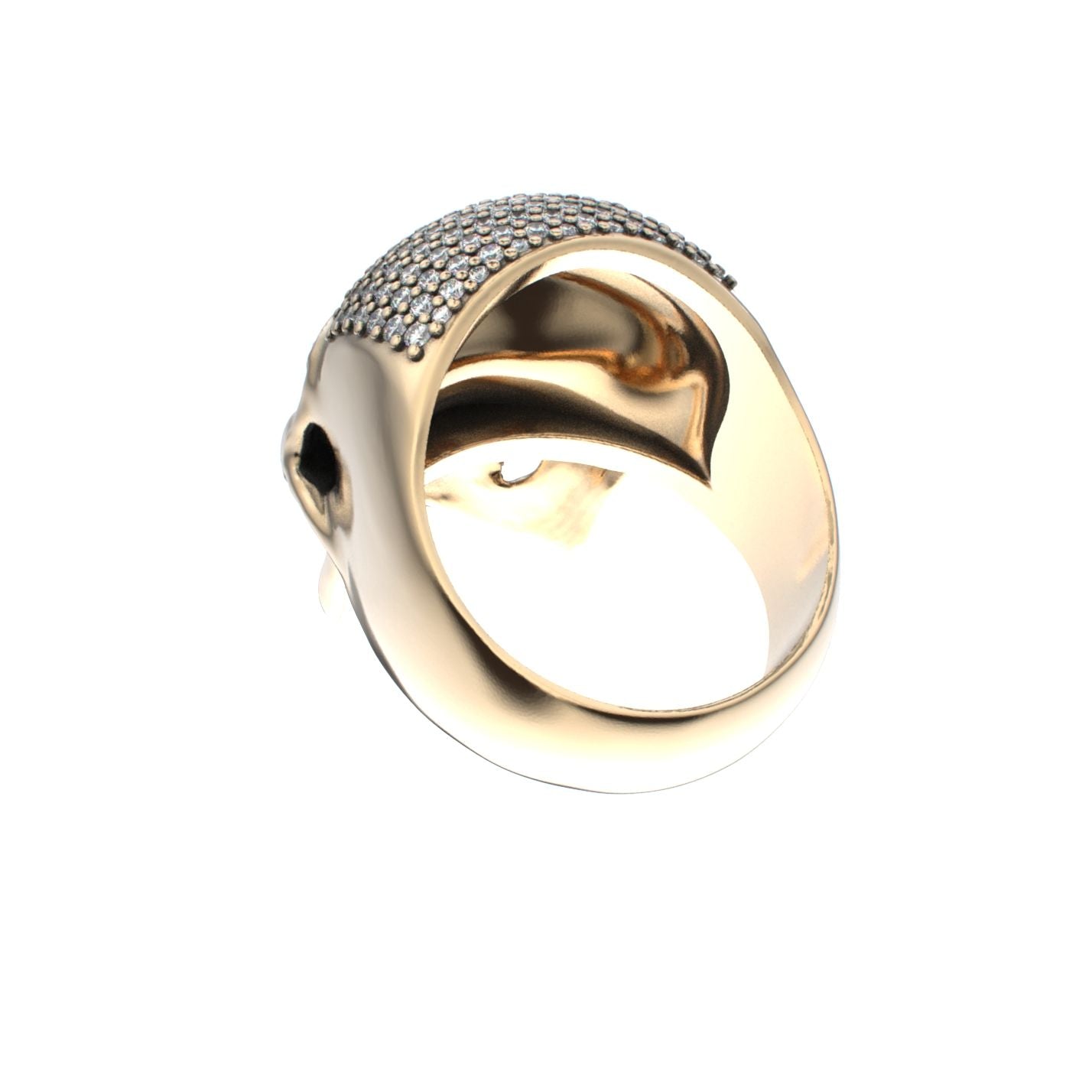 The PodFather Ring - Limited Edition Gold Skull & Pavé - BeckonJewel