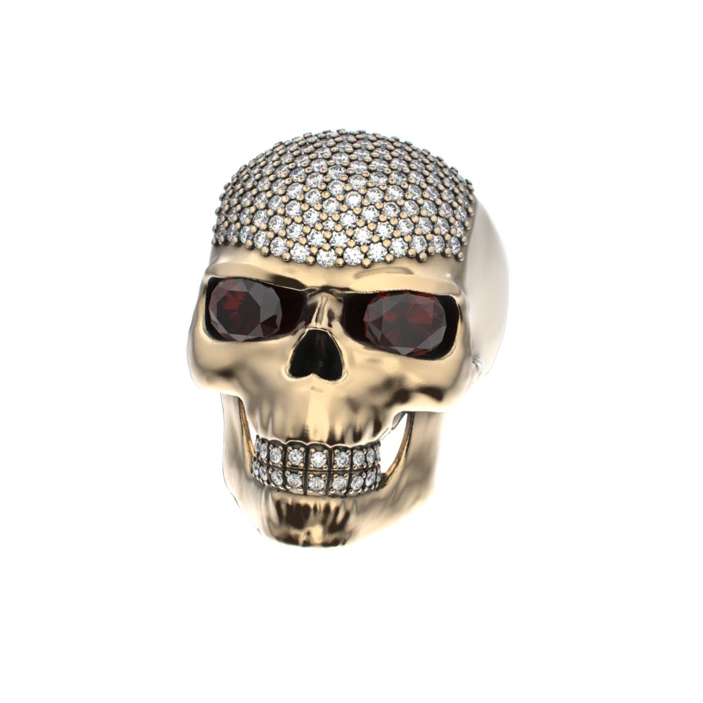 The PodFather Ring - Limited Edition Gold Skull & Pavé - BeckonJewel