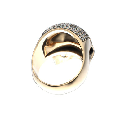 The PodFather Ring - Limited Edition Gold Skull & Pavé - BeckonJewel