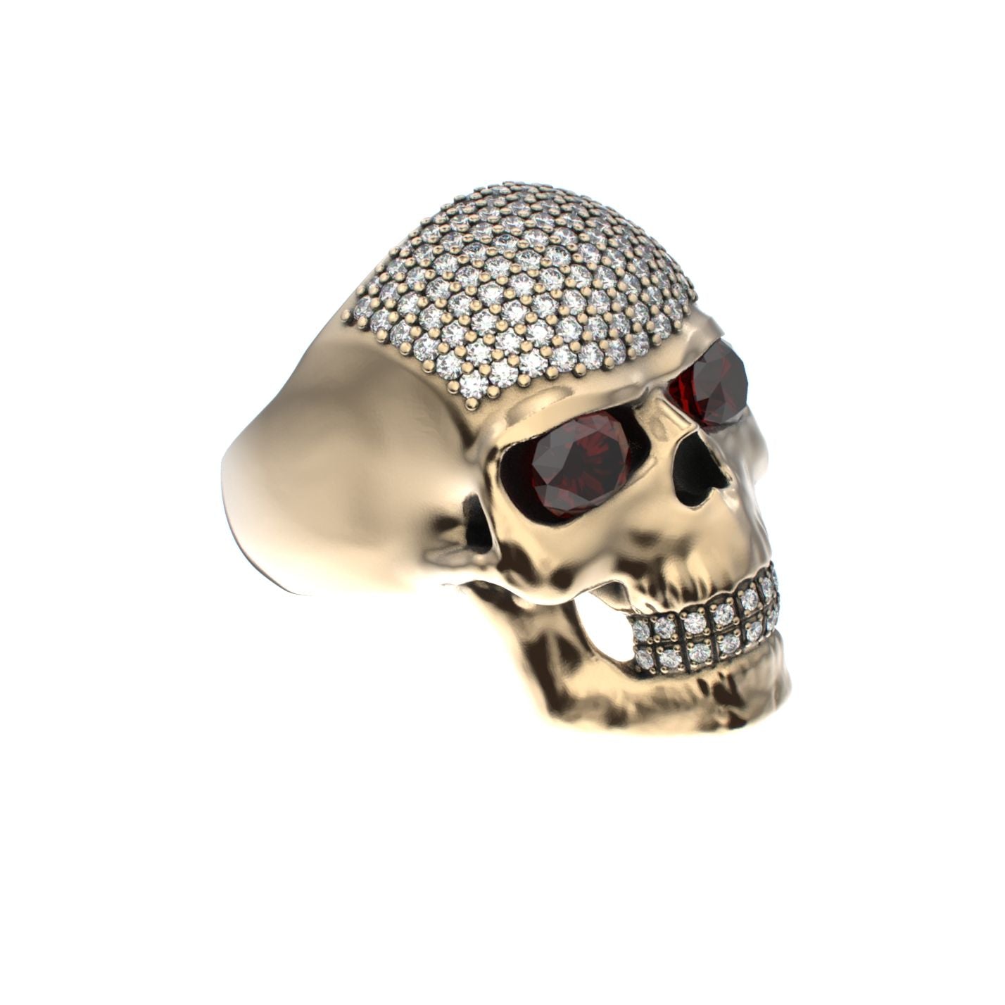 The PodFather Ring - Limited Edition Gold Skull & Pavé - BeckonJewel