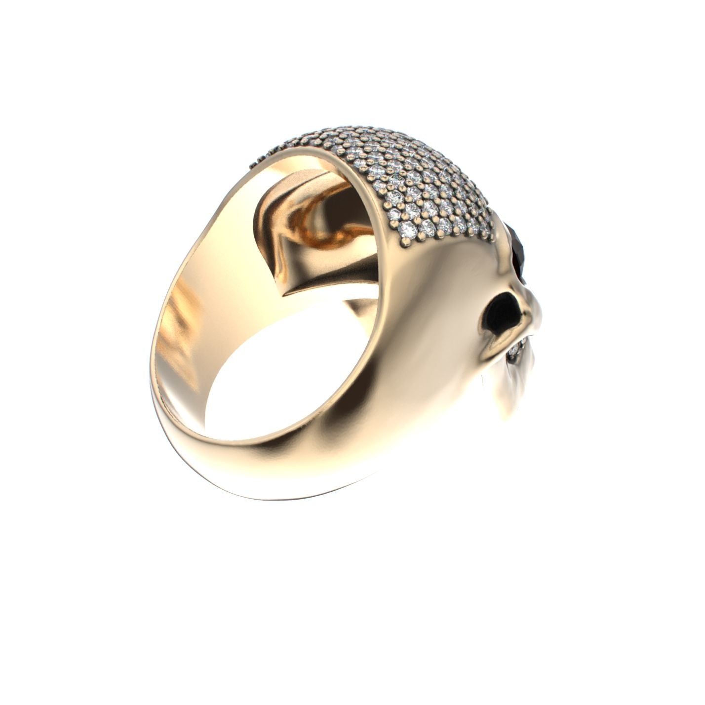 The PodFather Ring - Limited Edition Gold Skull & Pavé - BeckonJewel