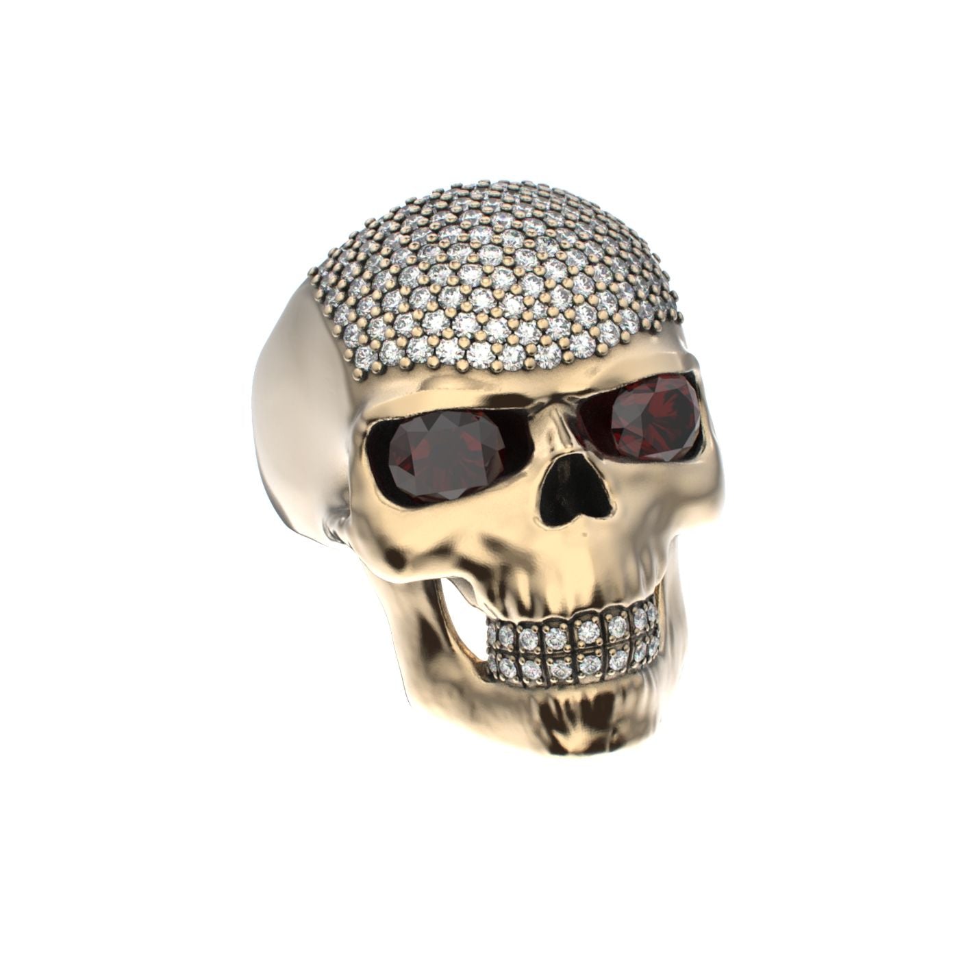 The PodFather Ring - Limited Edition Gold Skull & Pavé - BeckonJewel