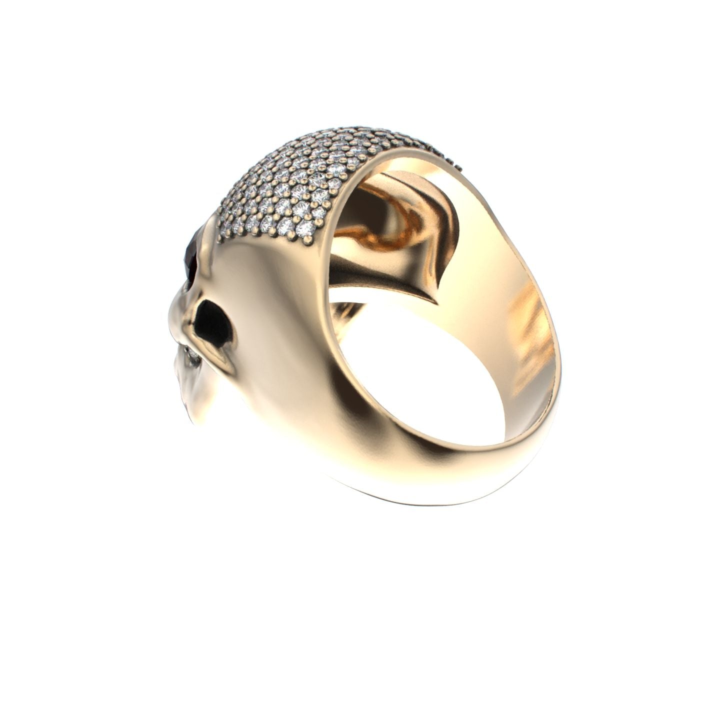 The PodFather Ring - Limited Edition Gold Skull & Pavé - BeckonJewel