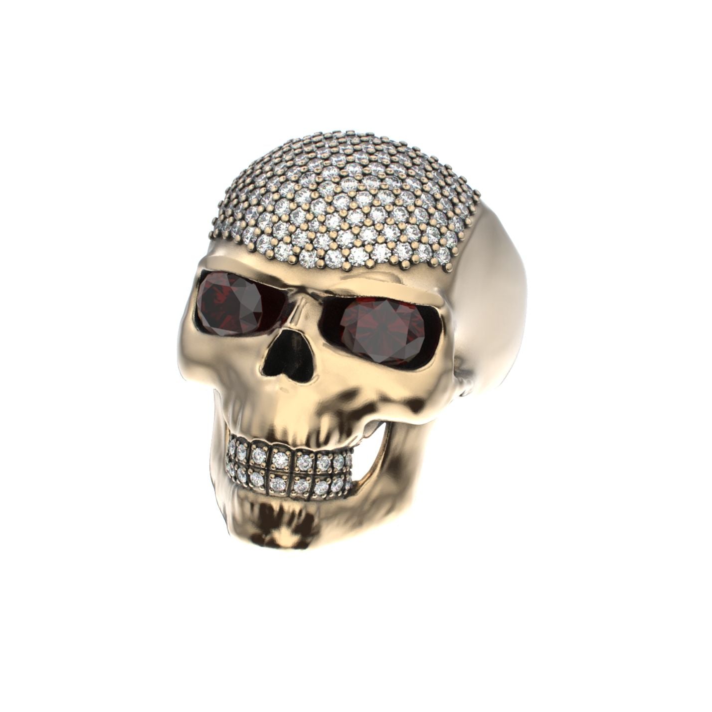 The PodFather Ring - Limited Edition Gold Skull & Pavé - BeckonJewel