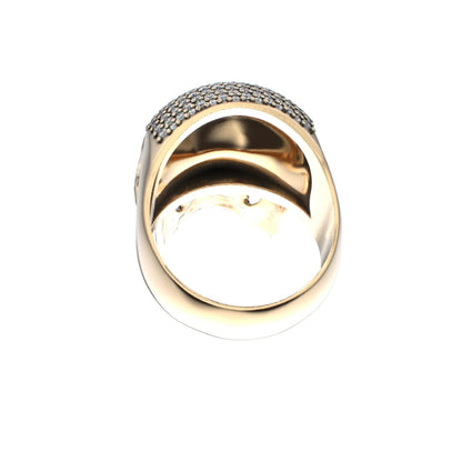 The PodFather Ring - Limited Edition Gold Skull & Pavé - BeckonJewel