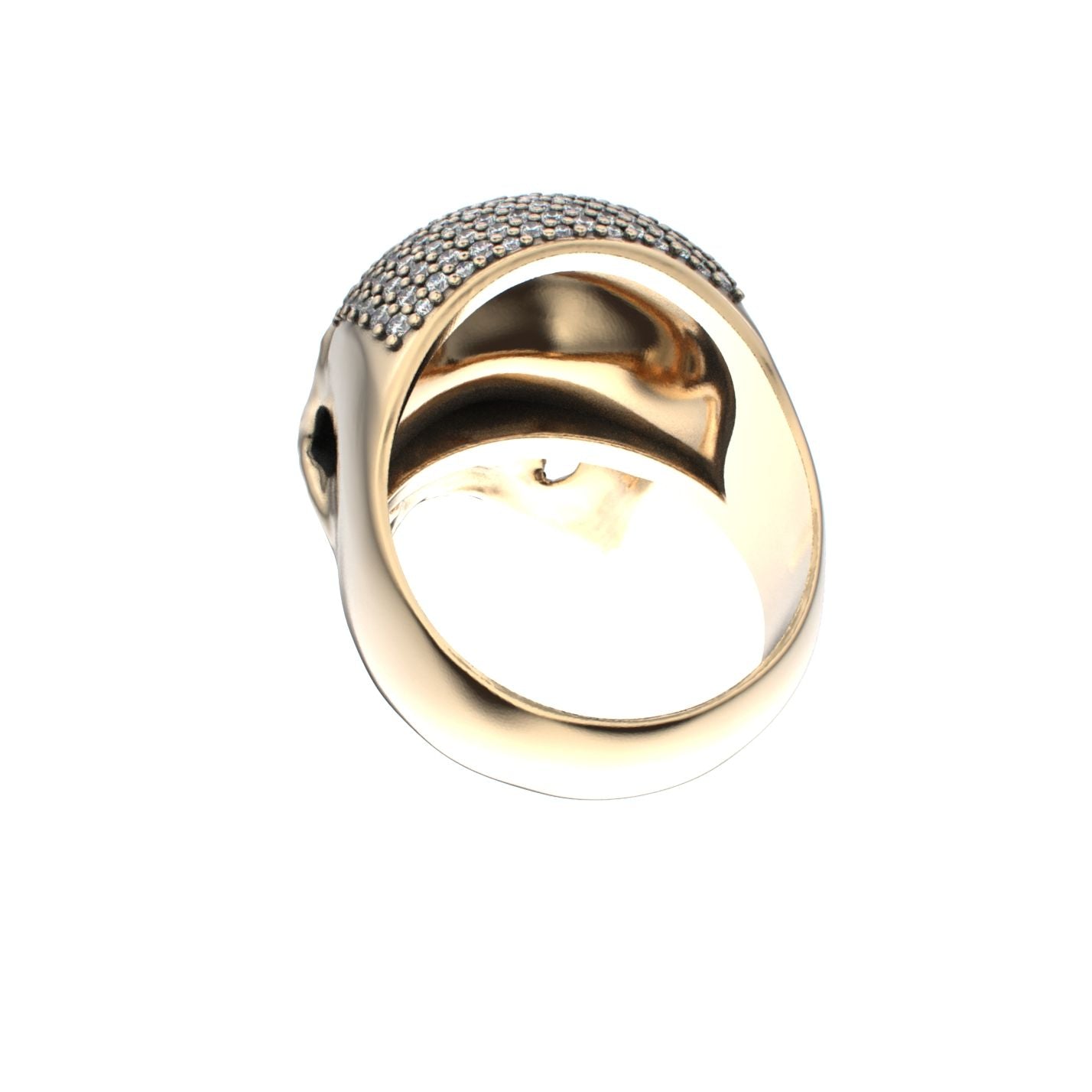 The PodFather Ring - Limited Edition Gold Skull & Pavé - BeckonJewel