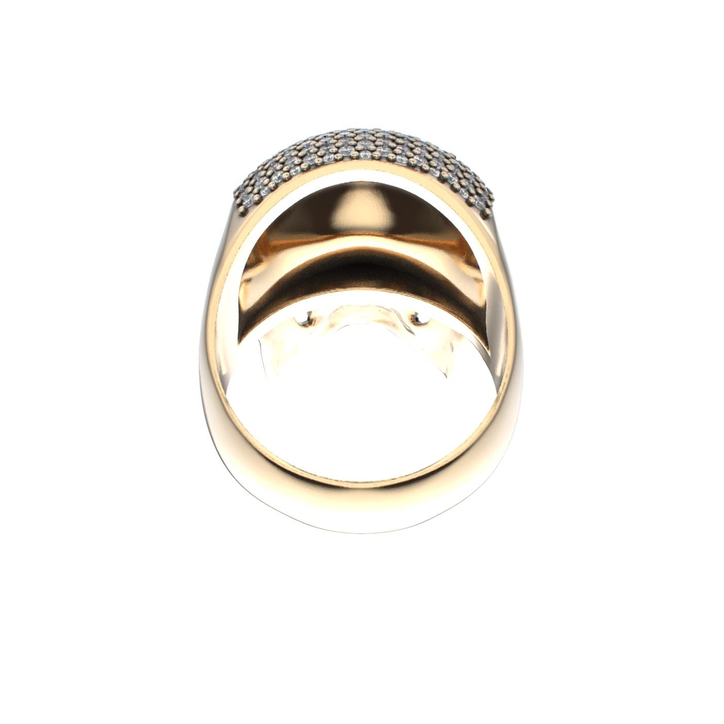 The PodFather Ring - Limited Edition Gold Skull & Pavé - BeckonJewel