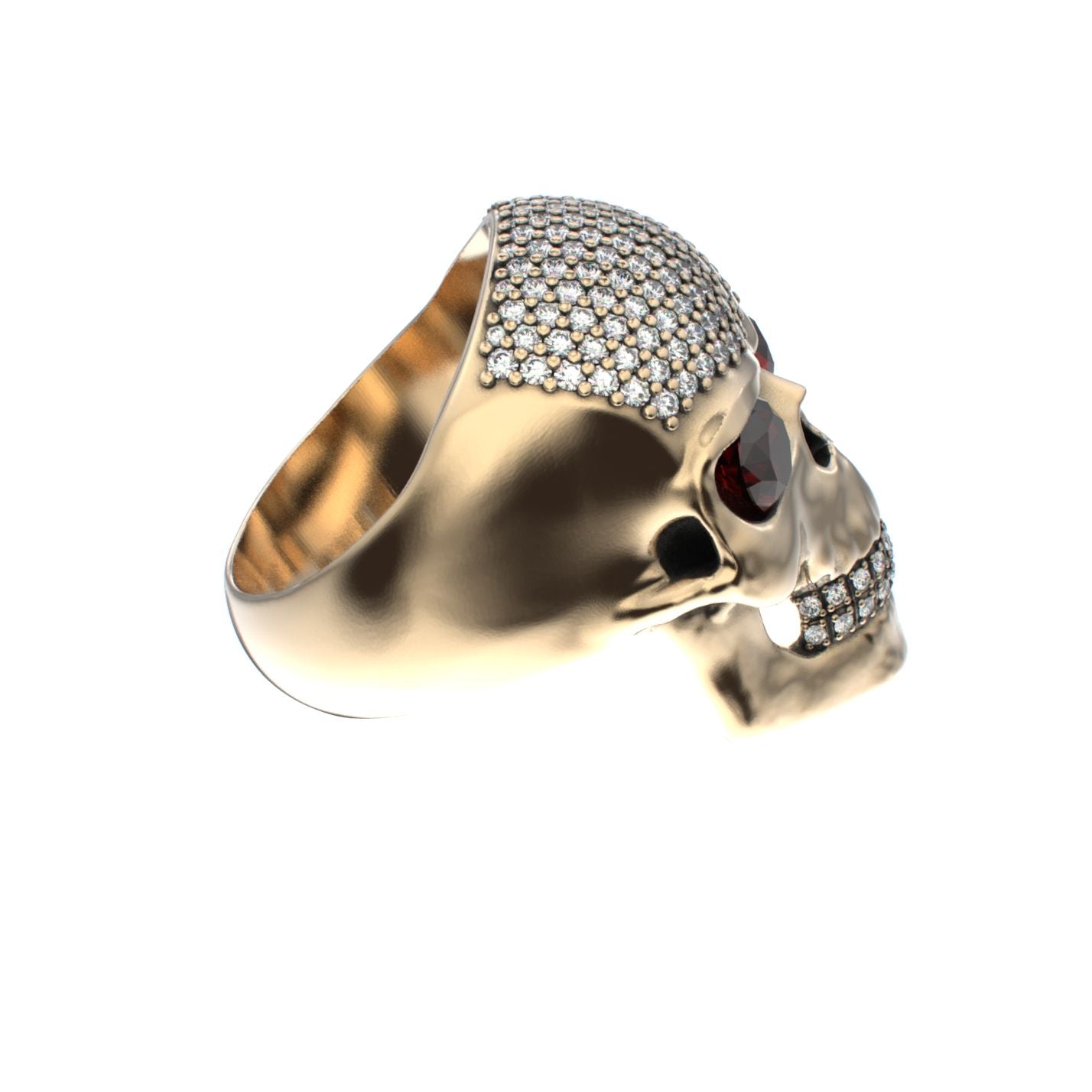 The PodFather Ring - Limited Edition Gold Skull & Pavé - BeckonJewel