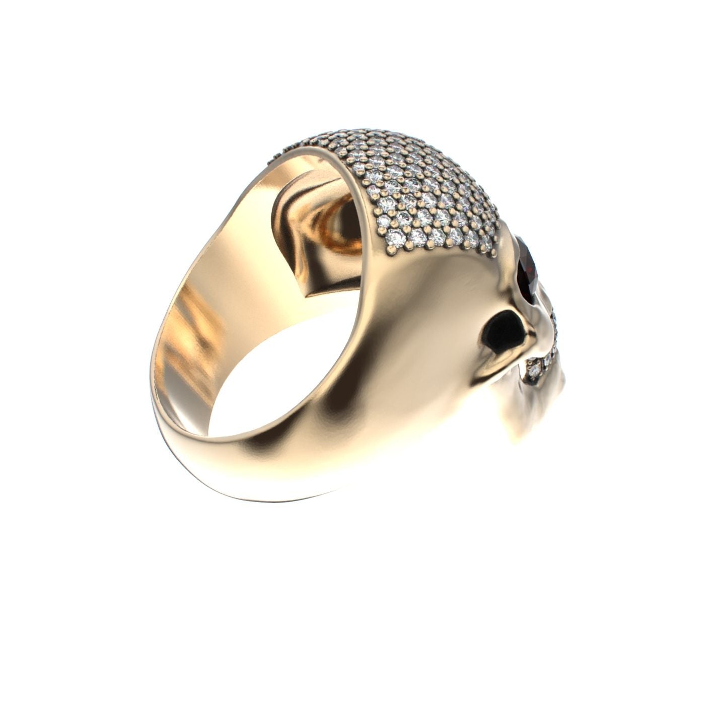 The PodFather Ring - Limited Edition Gold Skull & Pavé - BeckonJewel