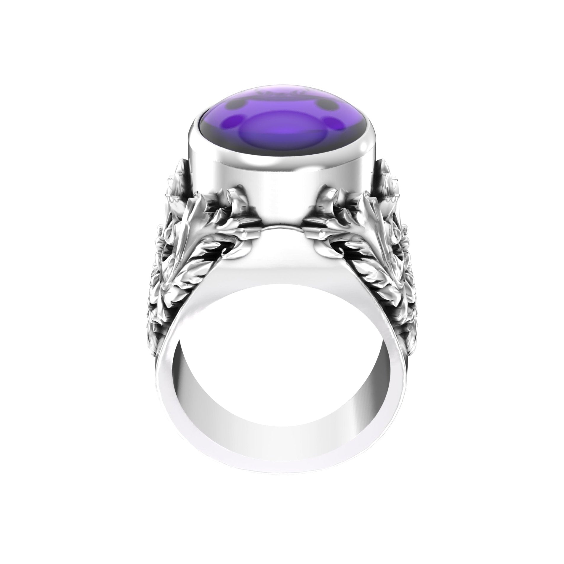 Victorian Filigree Ring – Amethyst | Handcrafted Sterling Silver - BeckonJewel